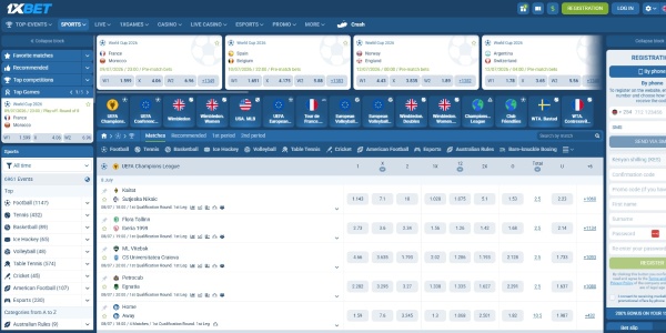 1xBet casas de apostas